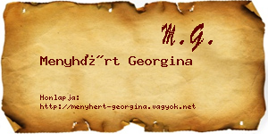 Menyhért Georgina névjegykártya